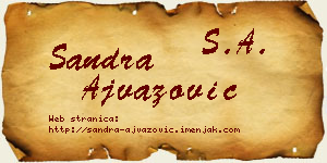 Sandra Ajvazović vizit kartica